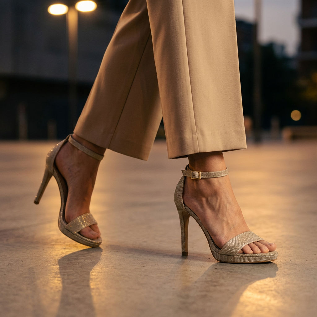 KOAN Onde Piane Stardust Platinum Stiletto Sandal