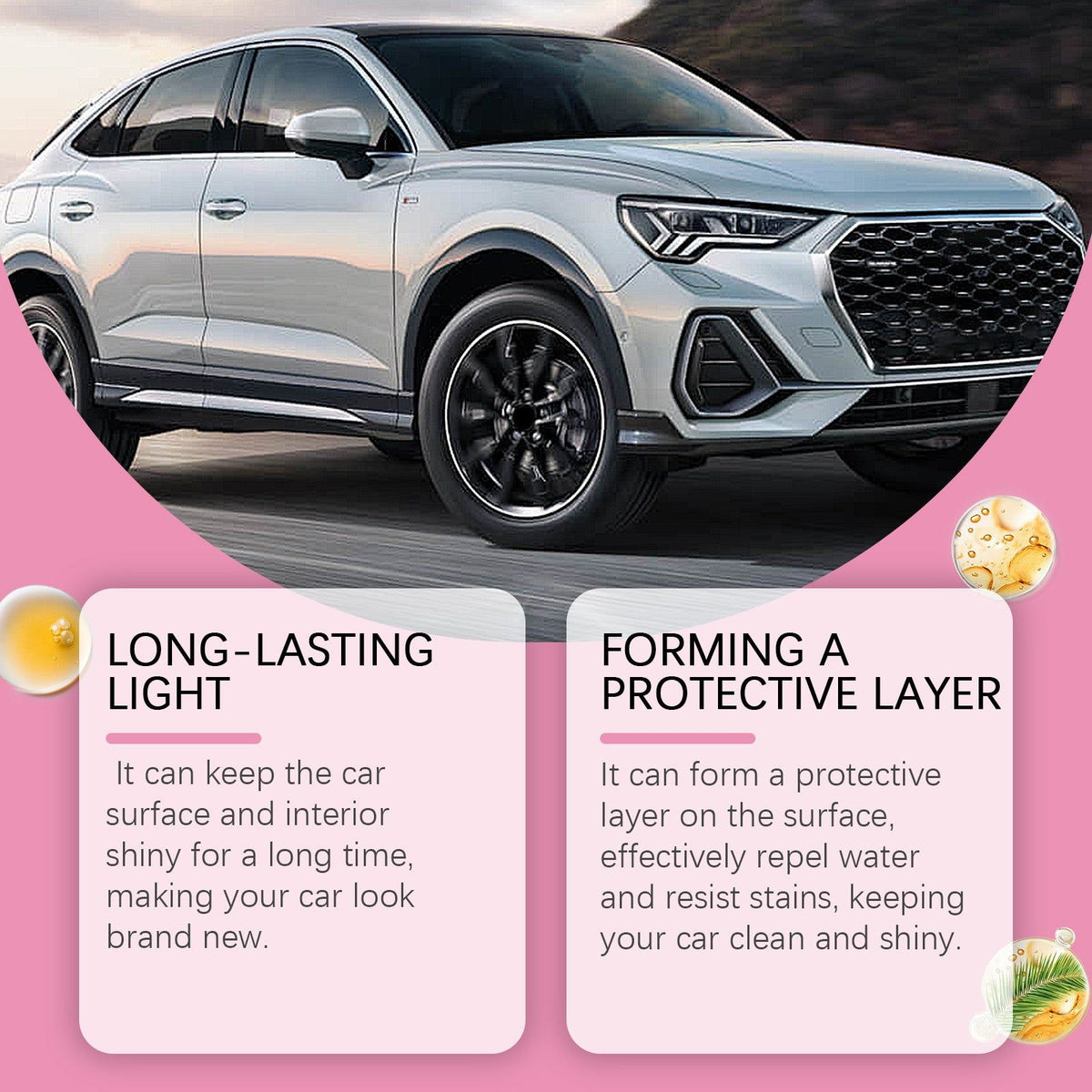 Car Maintenance Polish, Water-Repellent, Shine-Boosting, Easy Car Care Solution ,237ml