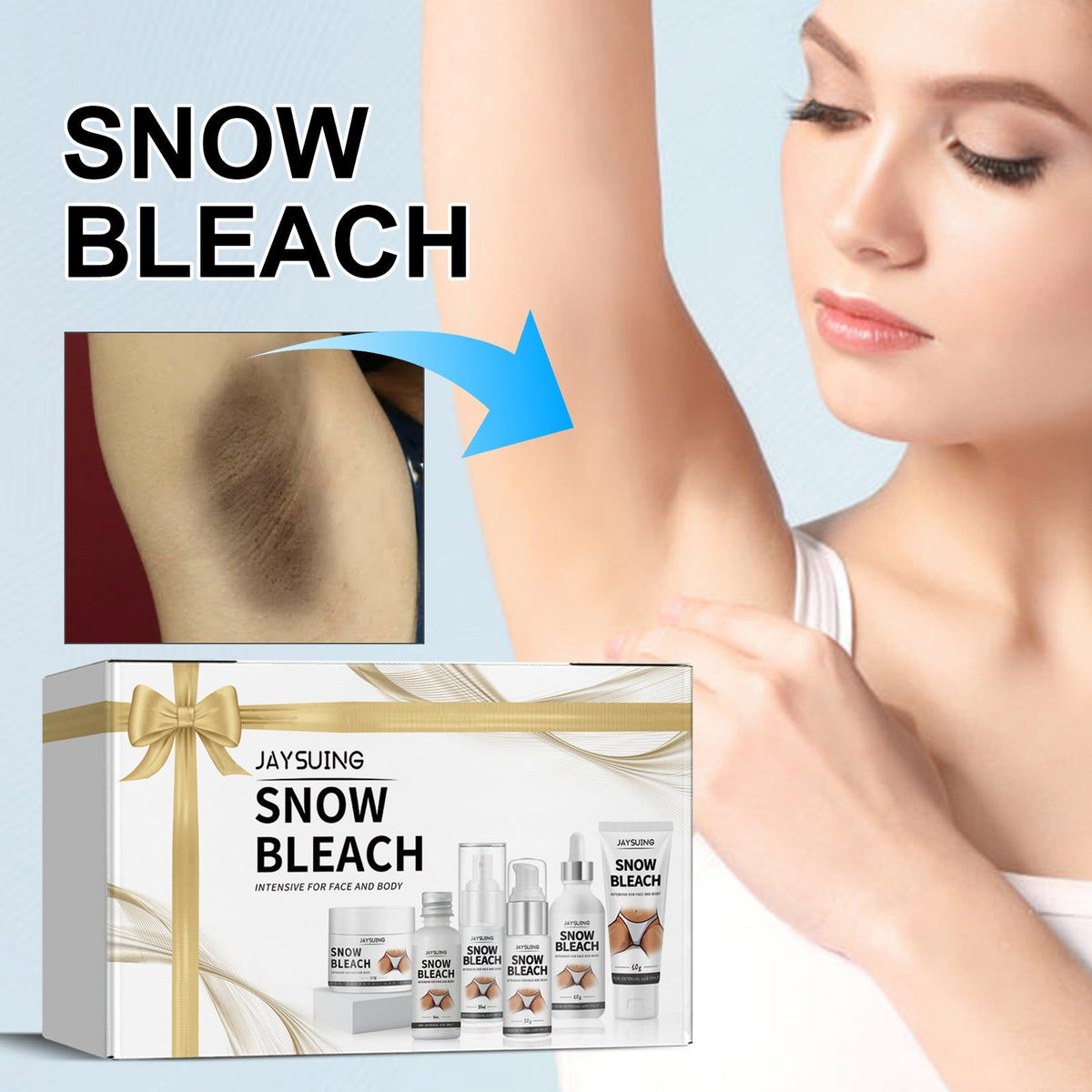 Melanin Brightening Cream, Lighten Armpits Thighs, Skin Whitening, Moisturizer ,6pcs