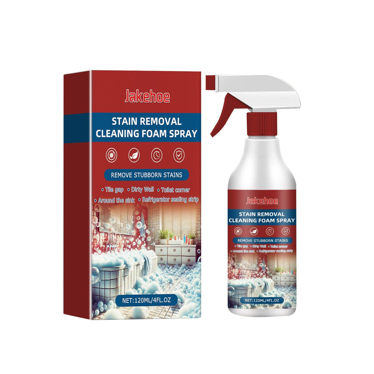 Bathroom Foam Cleaner, Deep Stain Removal, Odor Elimination, Freshen Your Space ,120ml