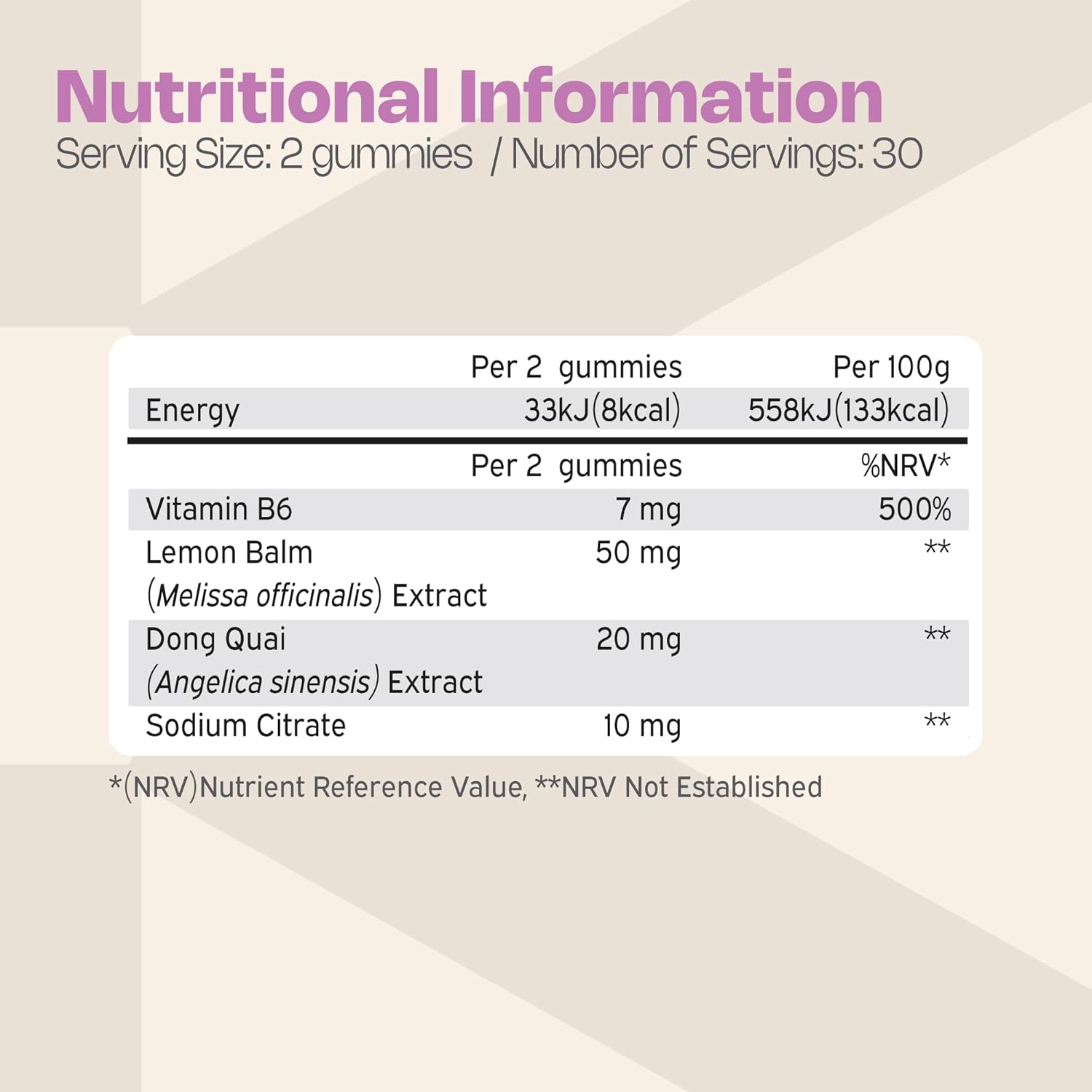 Nutriburst Zen Flo Raspberry 60 Gummies