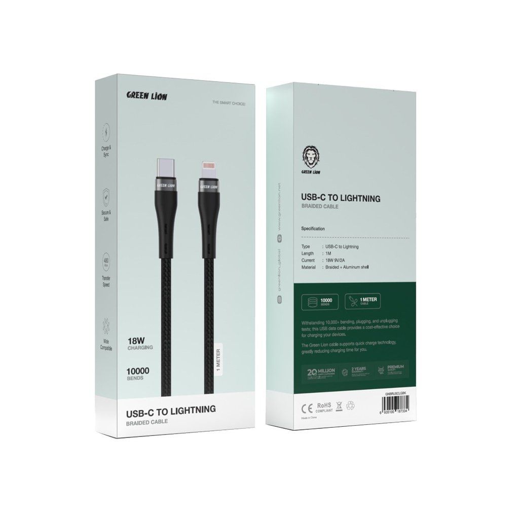 USB Type - C to Lightning ( Braided Cable ) 18W