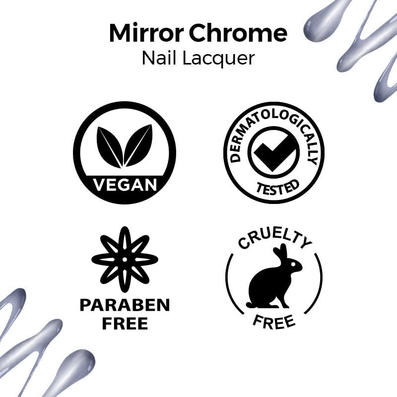 Nykaa Mirror Chrome Nail Lacquer Intergalactic Blue Shade No 161