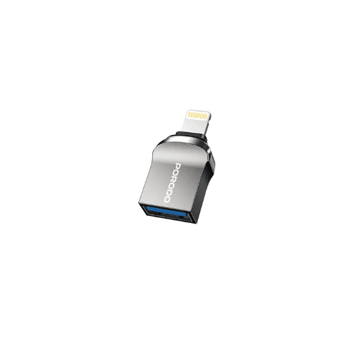 Porodo Lightning OTG Adapter - Zinc Alloy