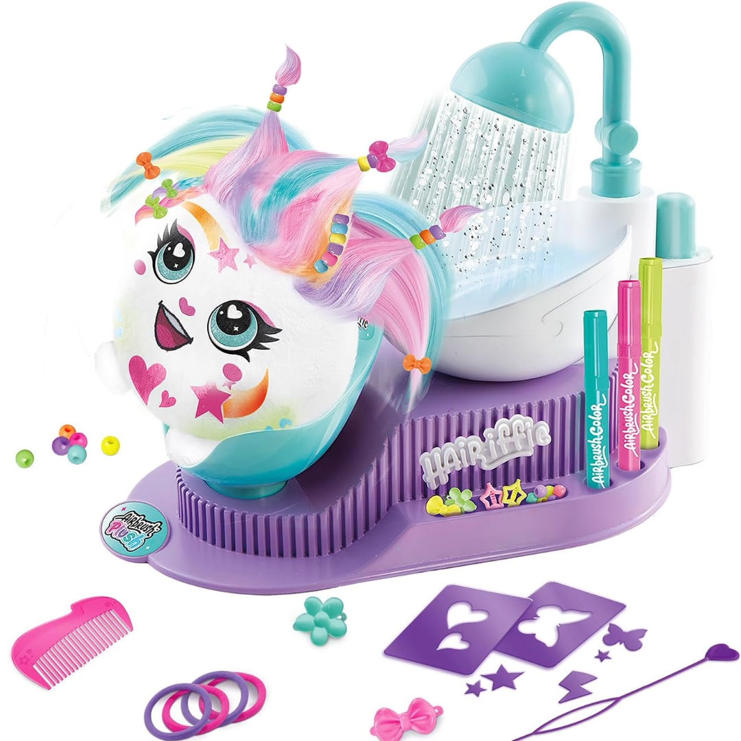 Canal Toys Airbrush Plush Hair'iffic Hairstyle Salon Playset, 6+ Years