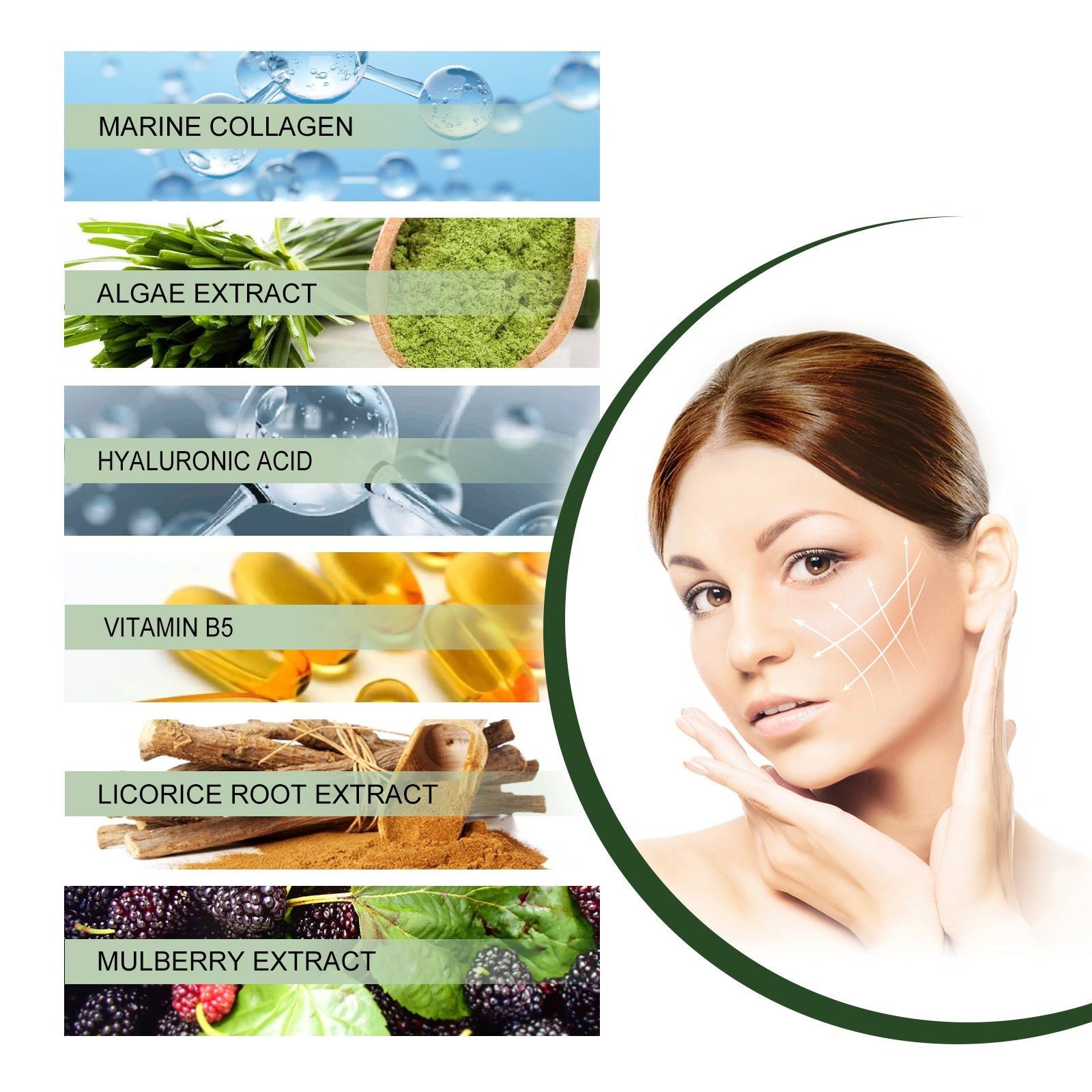 Collagen Serum for Fine Lines, Deep Moisturizer, Anti-Aging, Skin Rejuvenation ,30ml