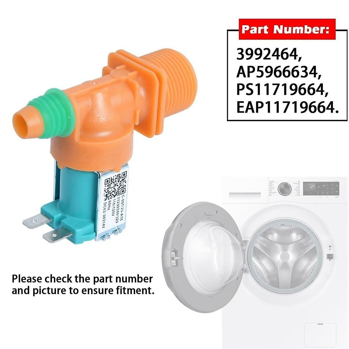 Washer Cold Water Inlet Solenoid Valve Replacement Part
