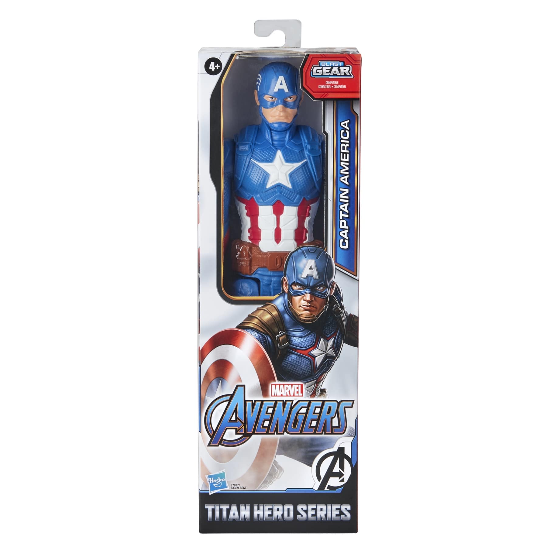 Avengers Titan Hero Blast Gear Captain America Figure, 30cm