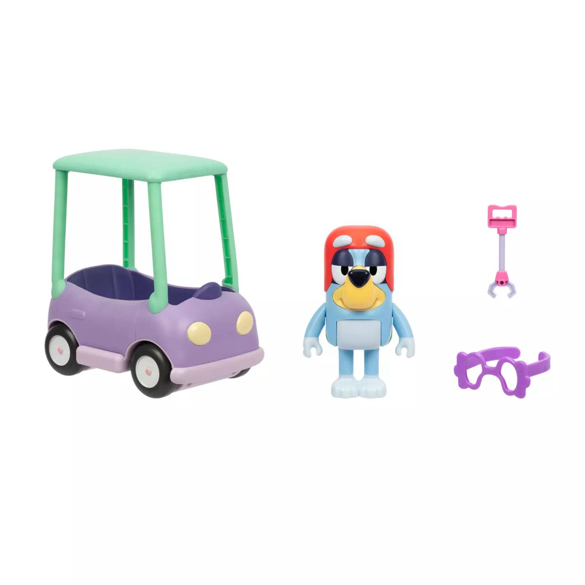 Bluey Chat Mates Grannies Car with Janet Playset (14cm), 3+ years