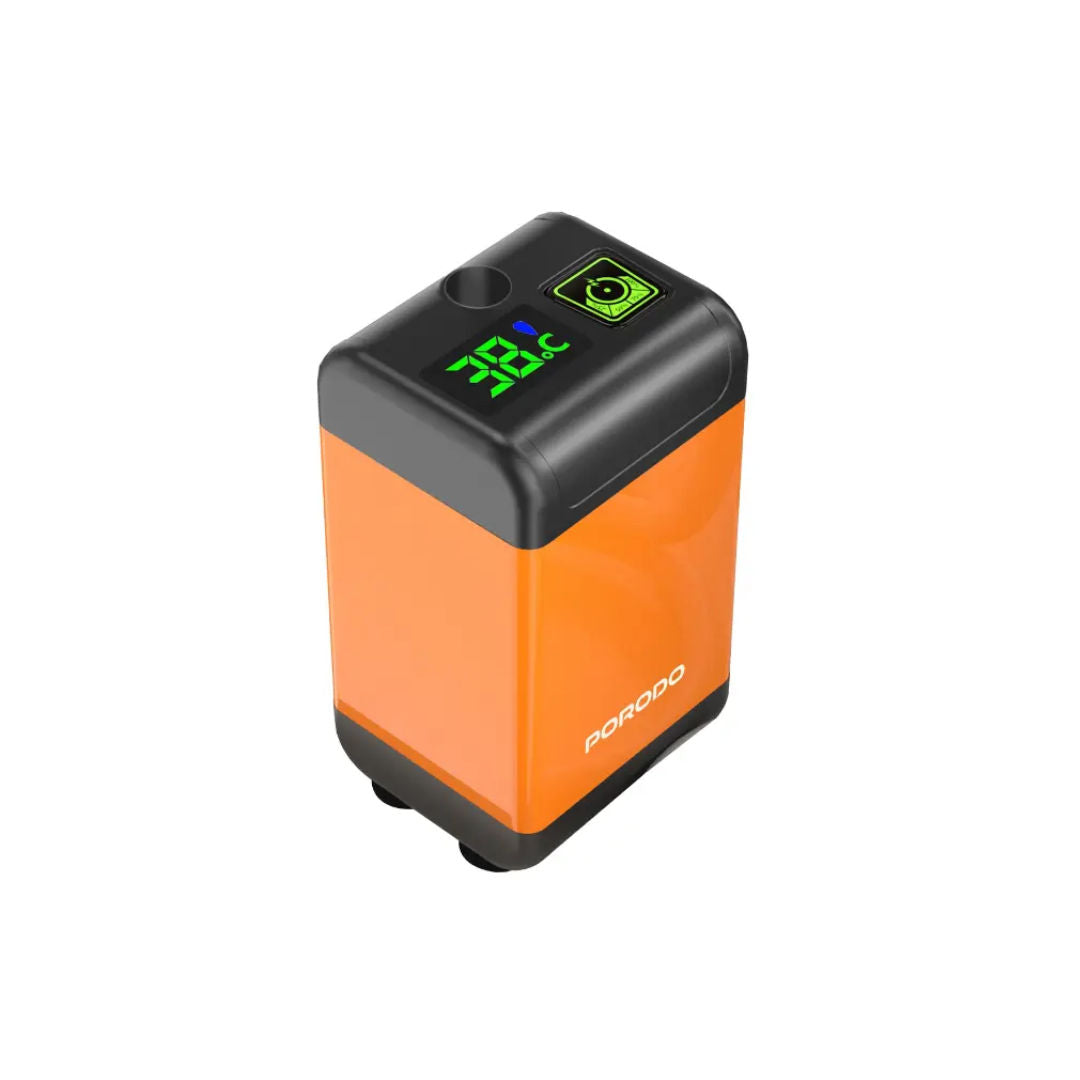 Porodo Lifestyle Portable Electric Shower Pump, Orange