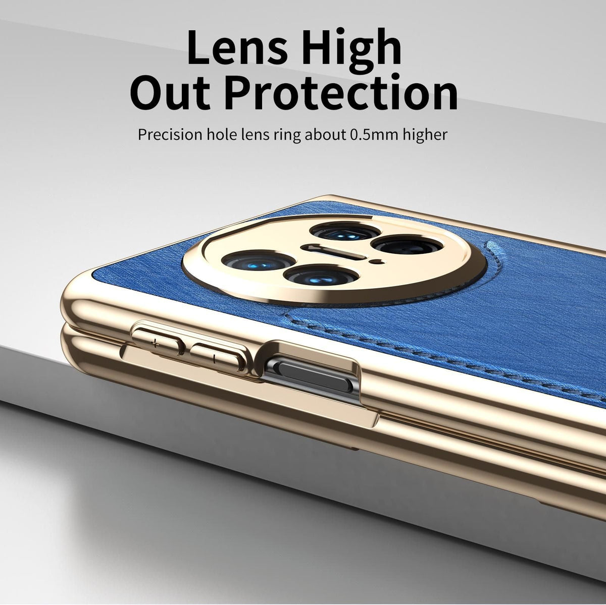 Plating Silver Brocade Case For Huawei Mate X5