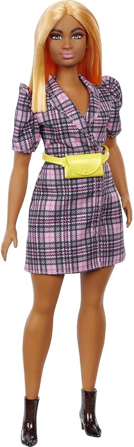 Barbie Fashionistas Doll - Puff Sleeve Plaid Blazer Dress