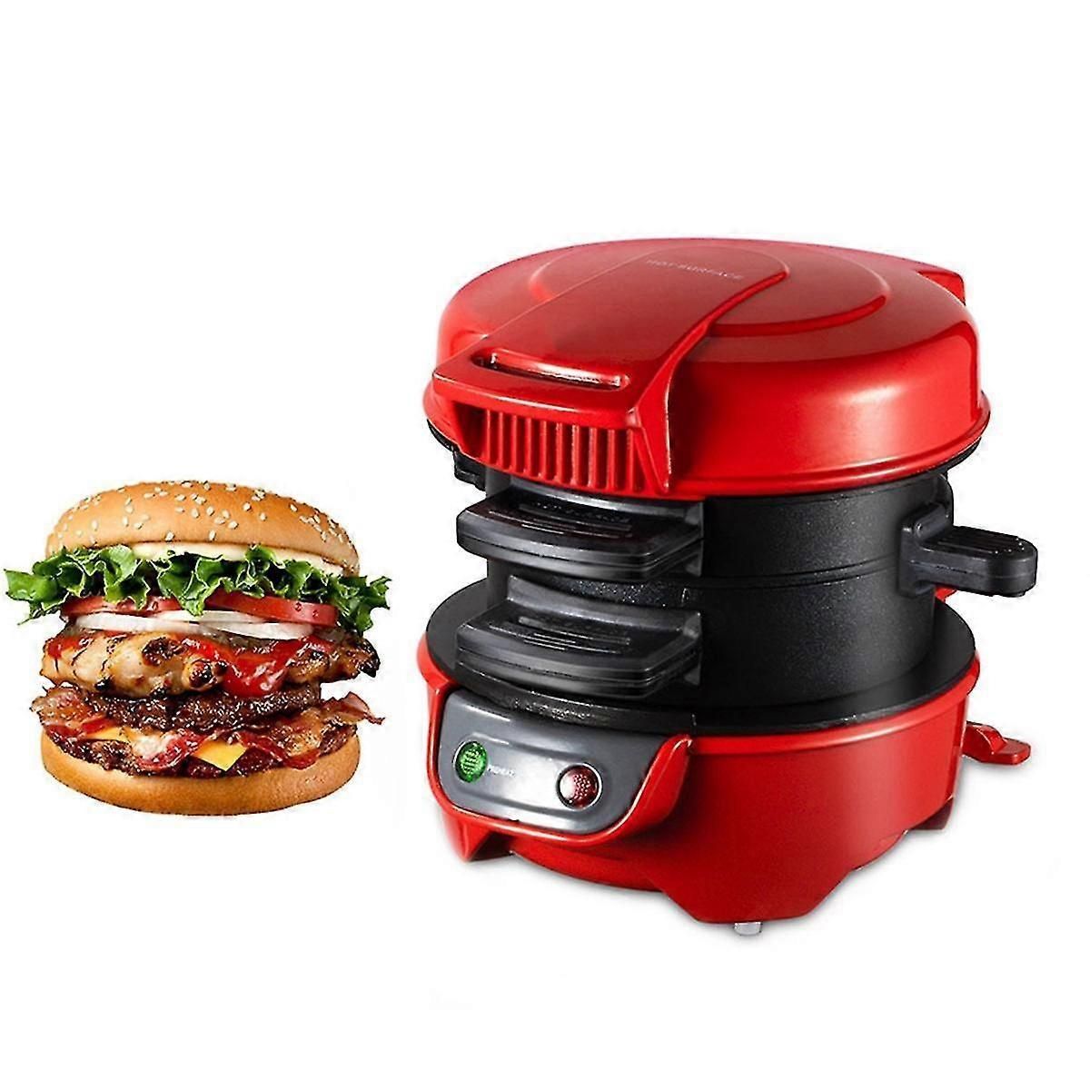 Burger Press Hamburger Patty Maker Non-stick Multifunction Hamburger Omelette Steak Breakfast Sandwich Machine Eu Plug zxin