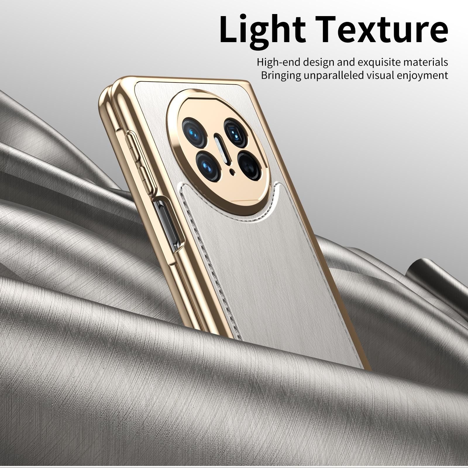 Plating Silver Brocade Case For Huawei Mate X5
