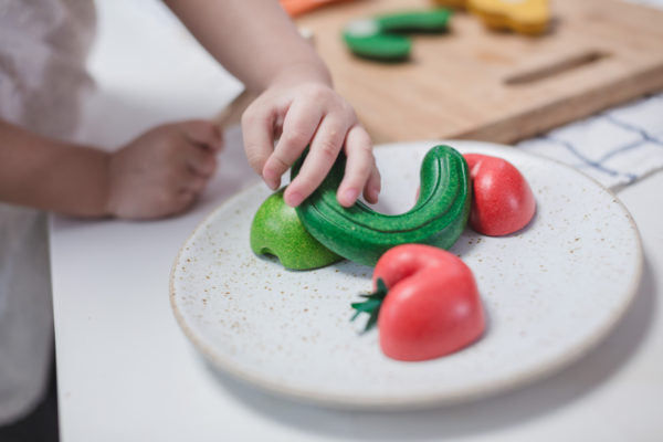 PlanToys Wonky Fruit & Vegetables — Wooden Pretend Play Food