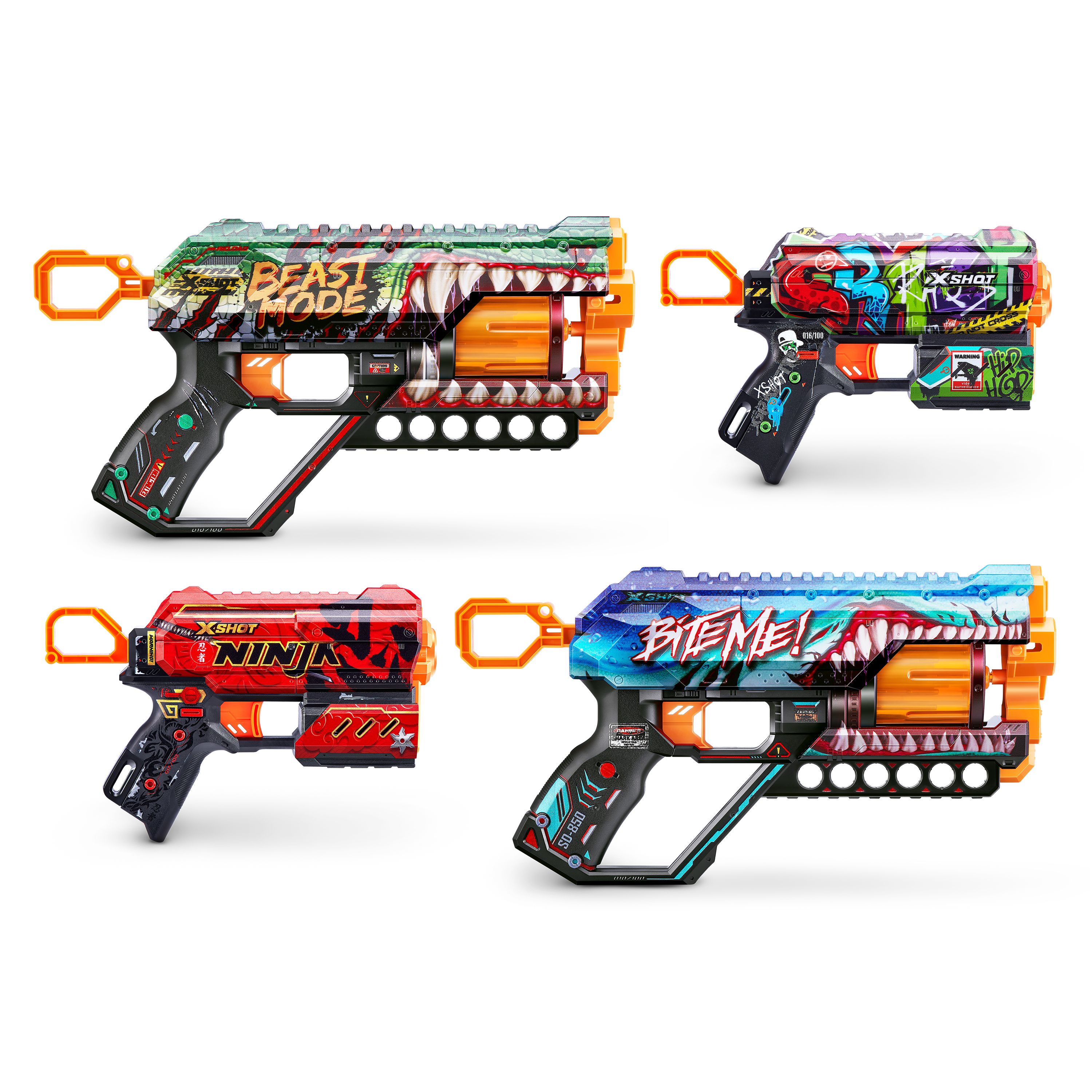 X-Shot Skins Combo Pack [2pk Griefer/2pk Flux]