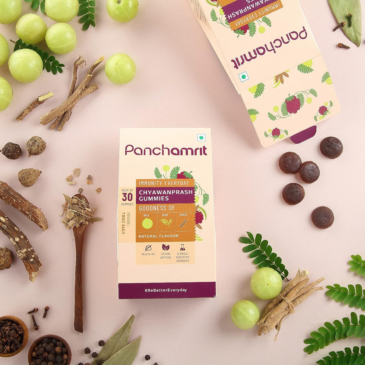 Panchamrit 100% Natural Chyawanprash Gummies 30 Gummies (Pack of 3)