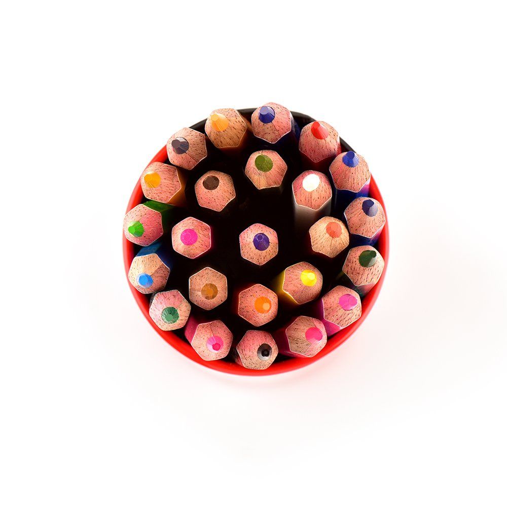 Nataraj 24 Piece Full Size Color Pencils, Cylinder Pack, Assorted Colors