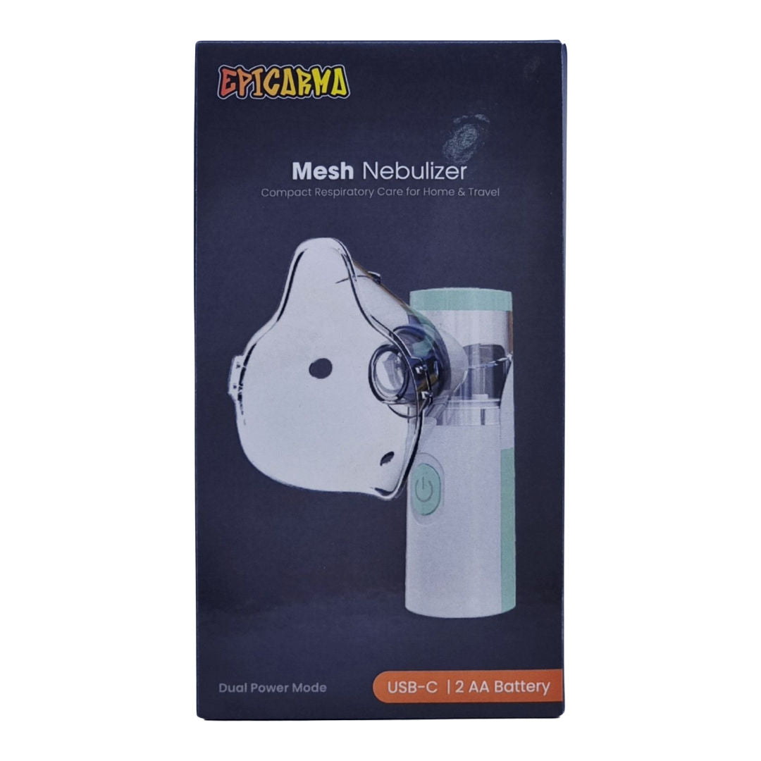 EPICARMA Portable Mesh Nebulizer Machine For Adults & Kids, Handheld USB, Rechargeable, White