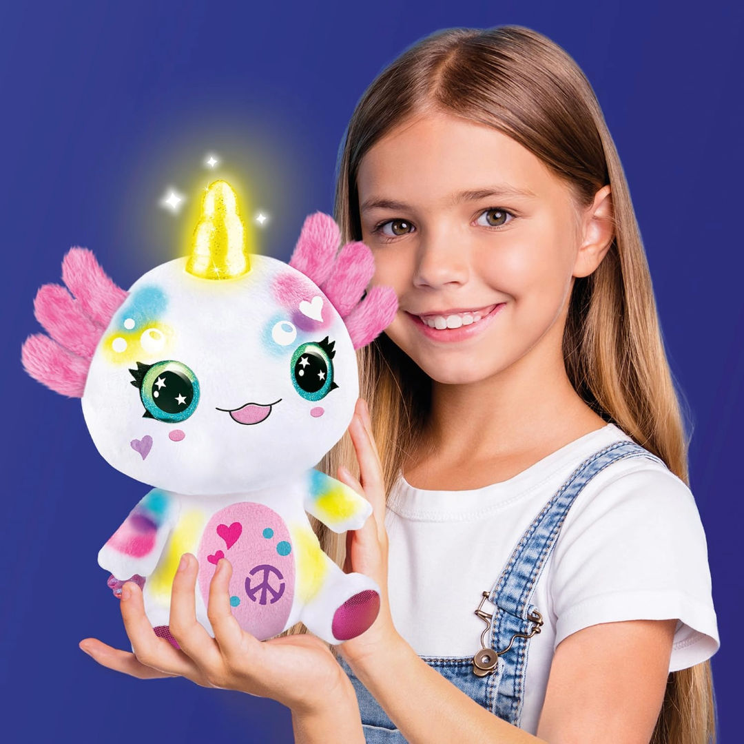 Canal Toys Airbrush Plush Axolotl Light-Up DIY Activity Kit