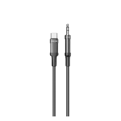 Green Lion Lightning to AUX Braided Cable 1M