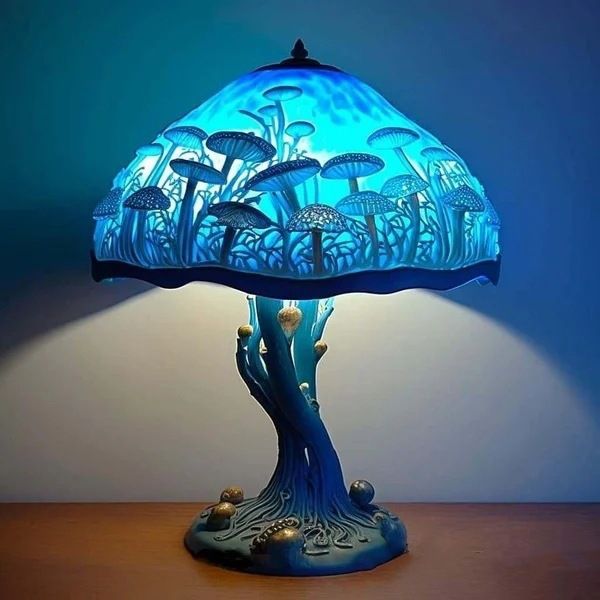 Blue Mushroom USB LED Desk Lamp Night Light