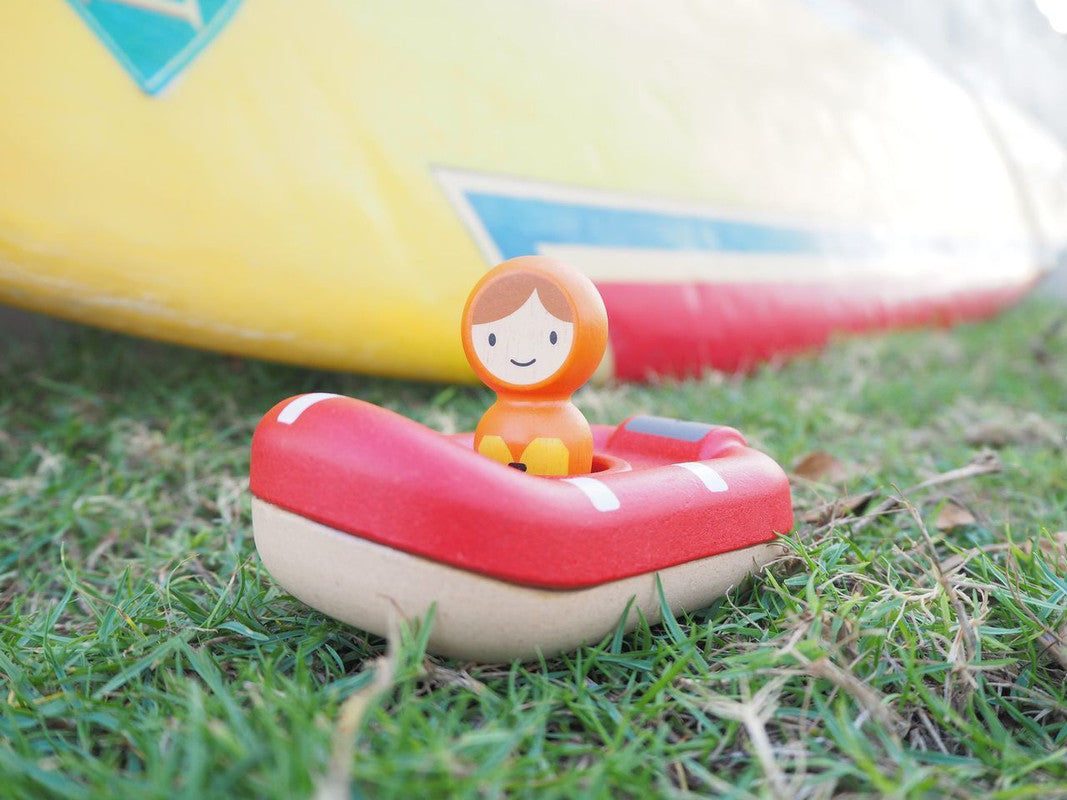 PlanToys Coast Guard Boat — Wooden Toy Boat
