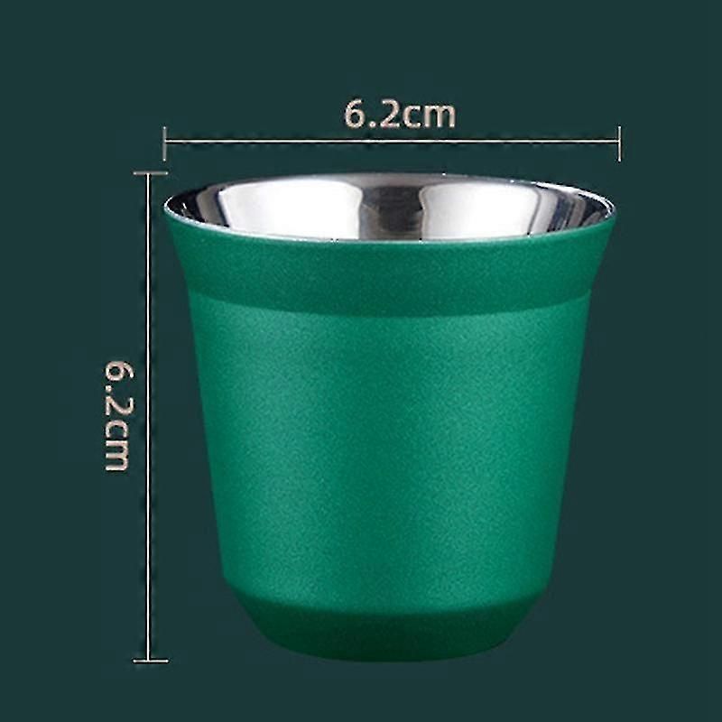 80ml Double Wall Stainless Steel Espresso Cup Insulation For Pixie Coffee Cup Capsule Shape Coffee zxin