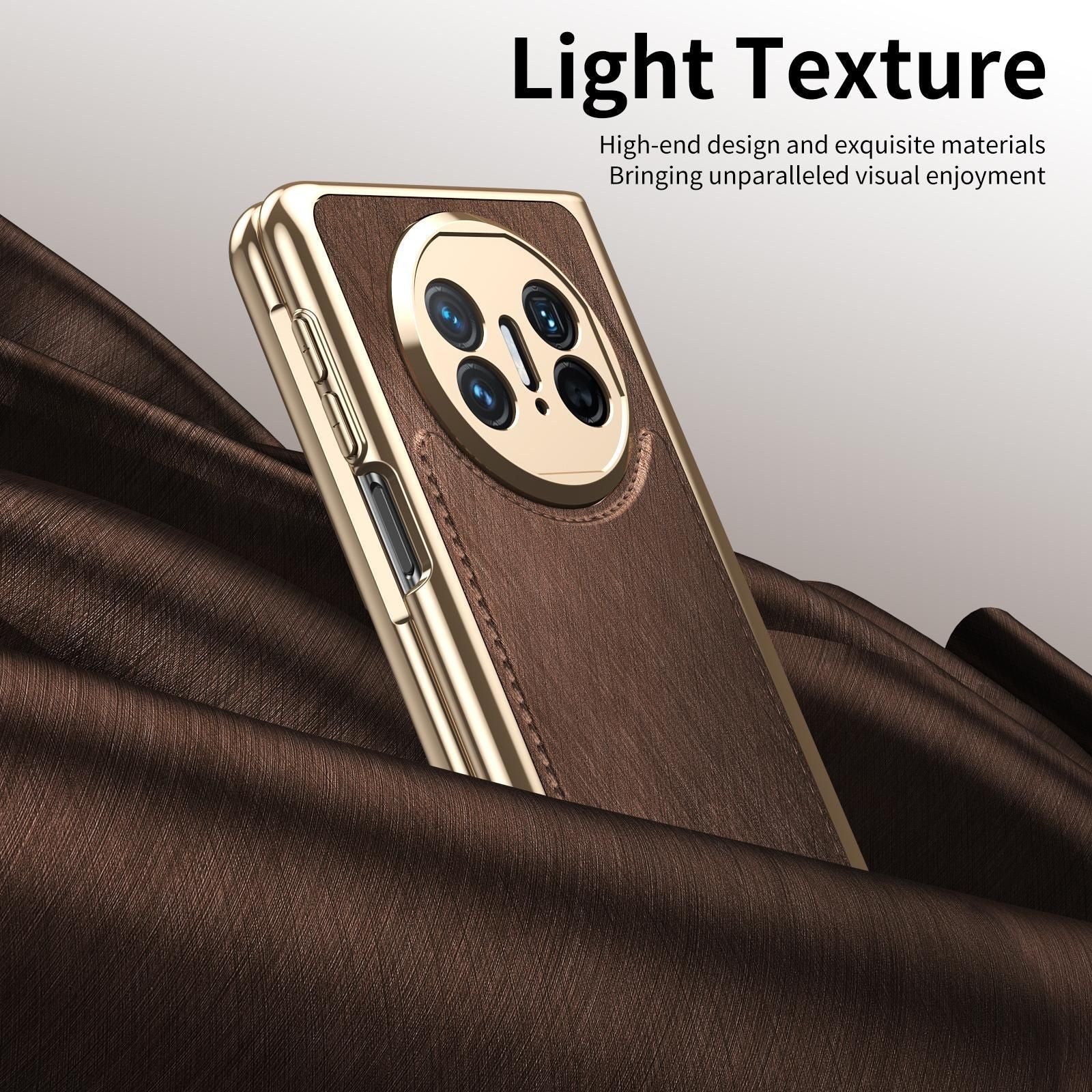 Plating Silver Brocade Case For Huawei Mate X5