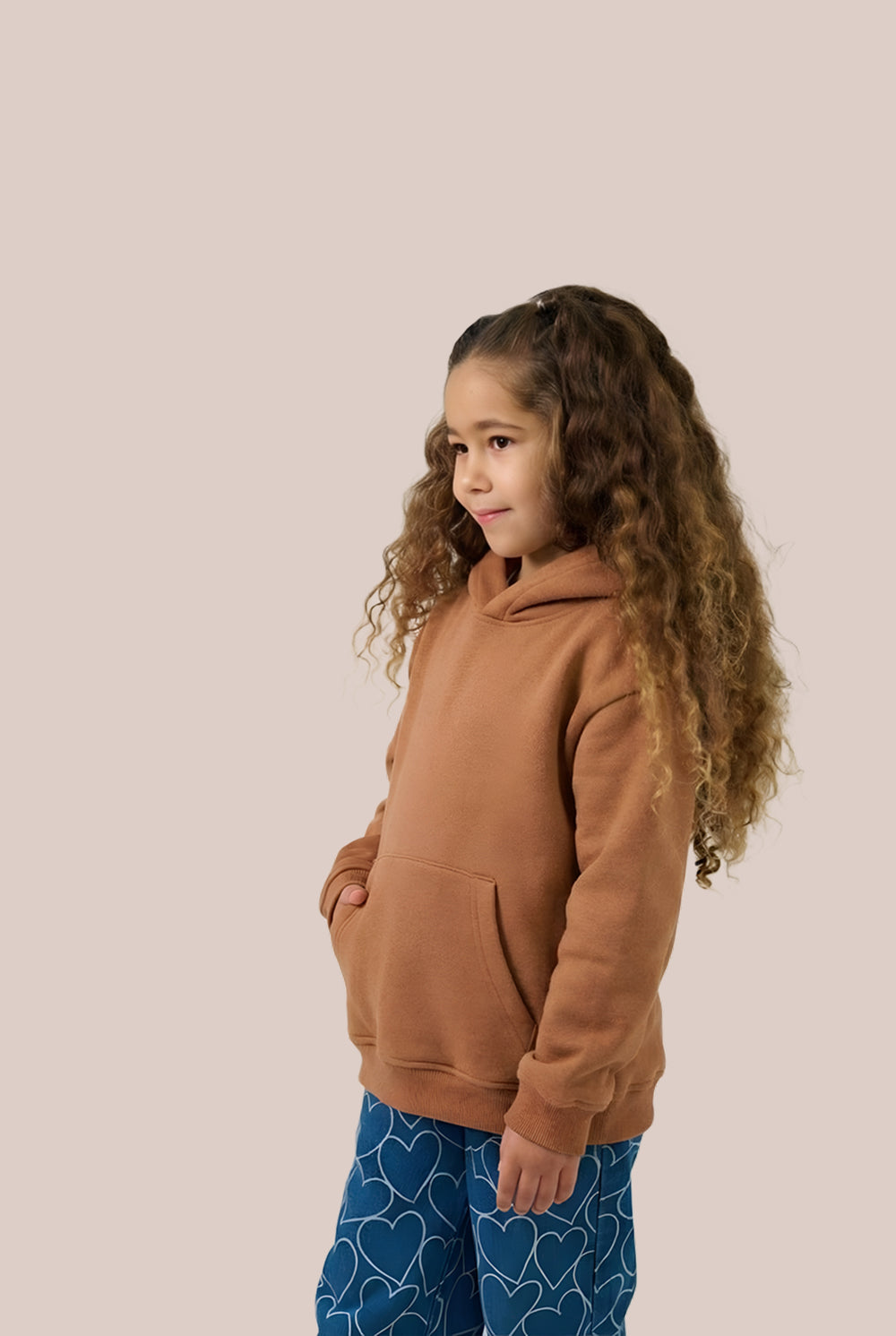 MULU Kids Classic Oversized Hoodie - Brown