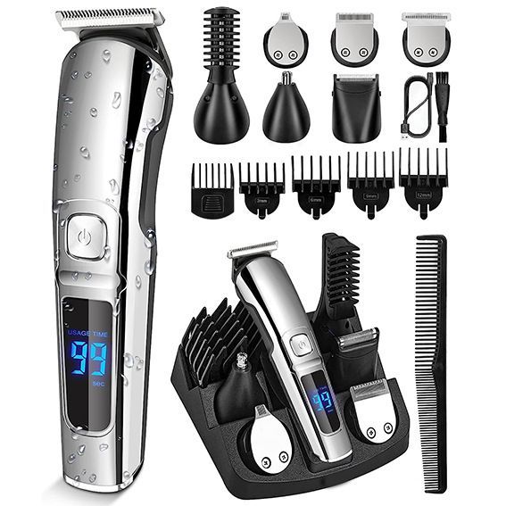 Waterproof Hair Clipper with LED Display