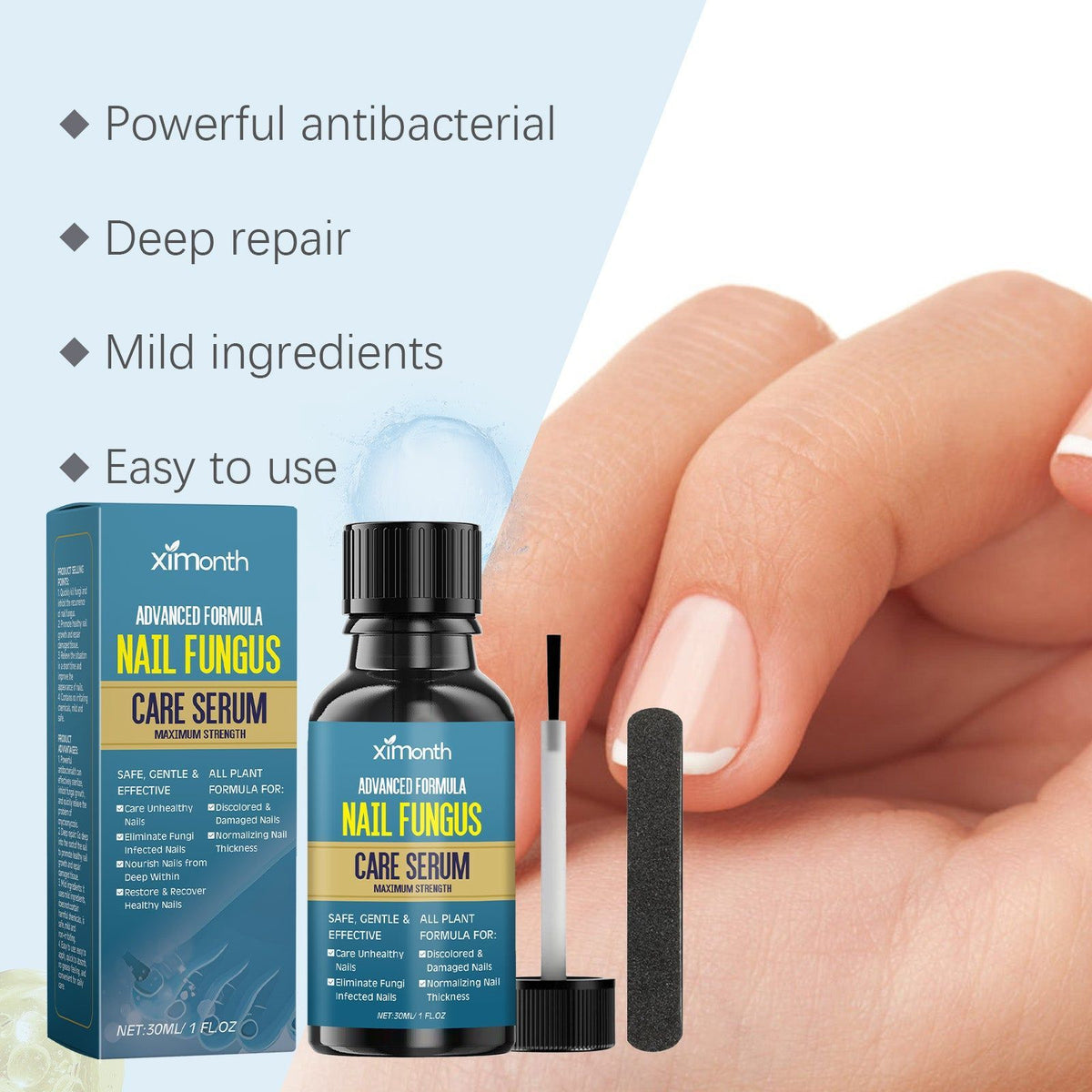 Bright Armor Nail Repair Solution, Fungal & Bacterial Treatment, Healthy Nails ,1set