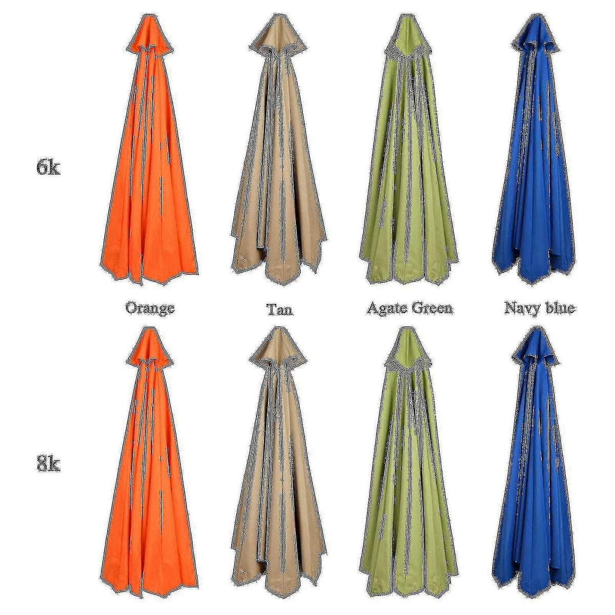 Best Seller Replacement Fabric Garden Parasol Canopy Cover For 3m 6/8 Arm Patio Sun Umbrella 50% Offer-yzy zxin