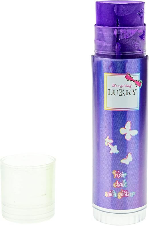 Lukky Hair Chalk w/ Glitter Raspberry Flavor (10g) (Purple)