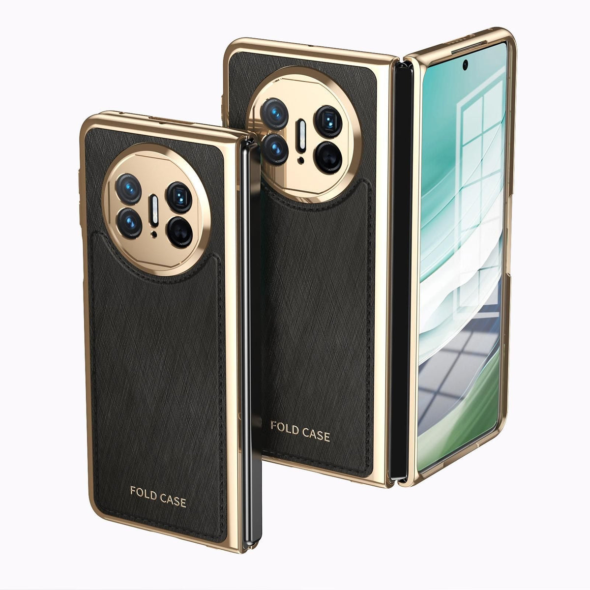 Plating Silver Brocade Case For Huawei Mate X3