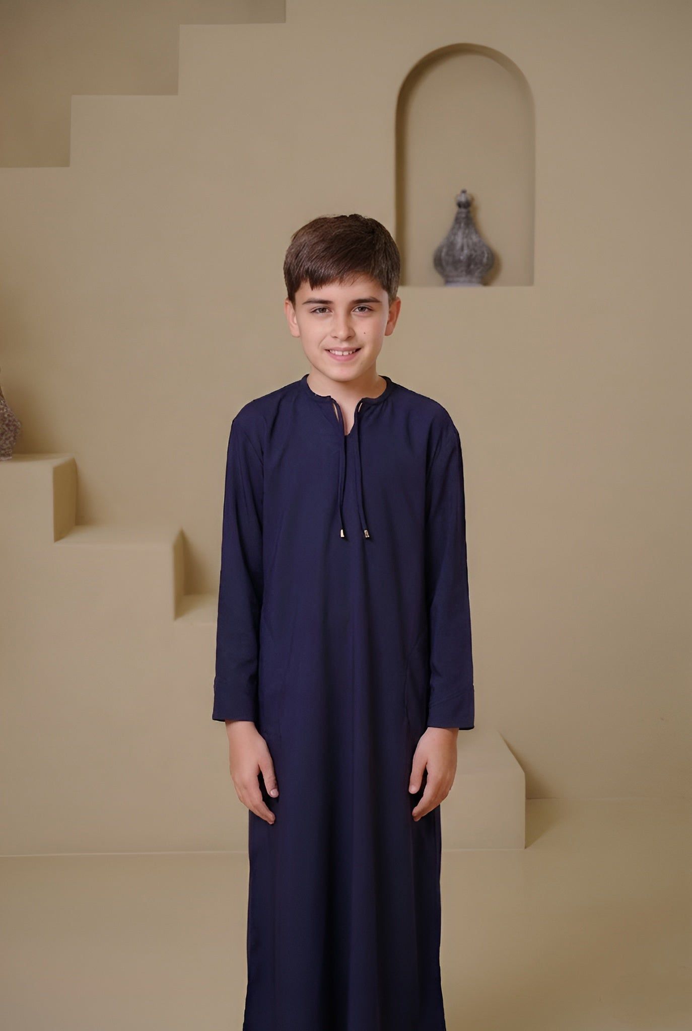 Sahil Kids Abaya - Navy