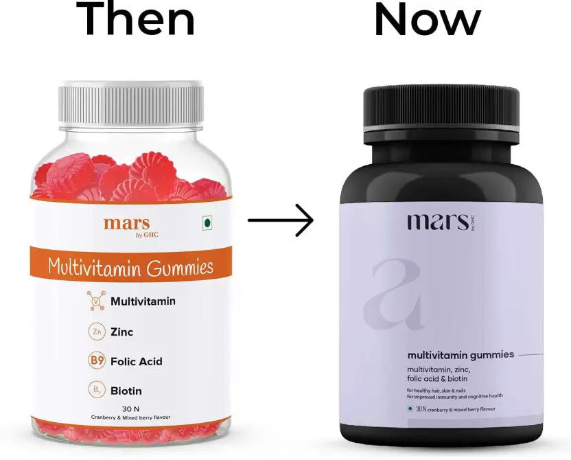 Mars by GHC Multivitamin Gummies, Nourishes Hair & Promotes Hair Volume (30 No)