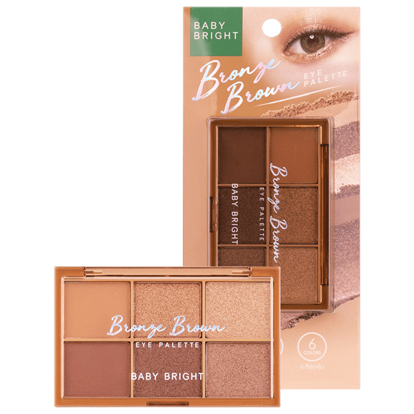 BRONZE BROWN EYE PALETTE 0.7G X 6COLORS BABY BRIGHT (M)