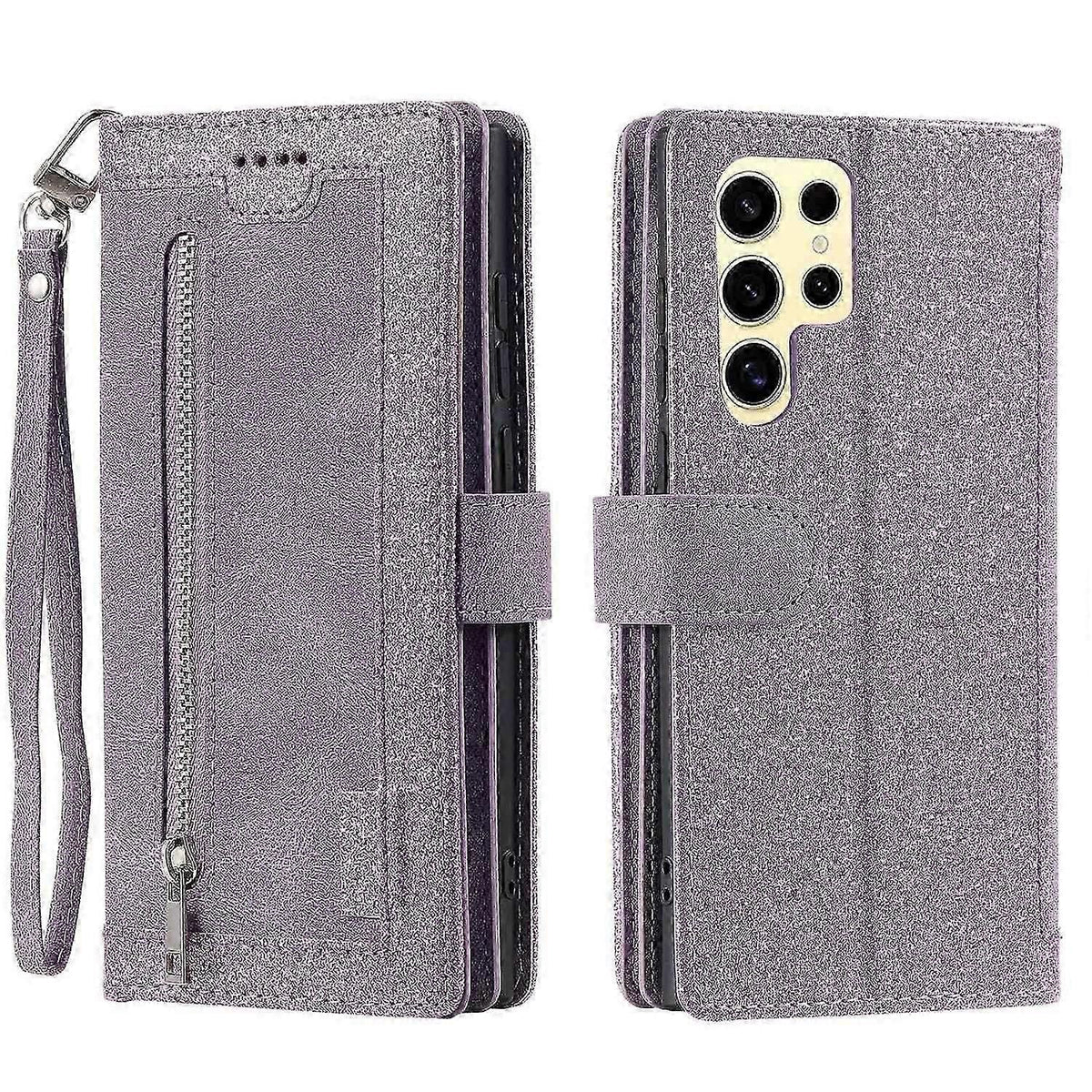 Wallet Case Compatible with Samsung Galaxy S25 Ultra - PU Leather Cover with 9 Card Slots & Magnetic Closure