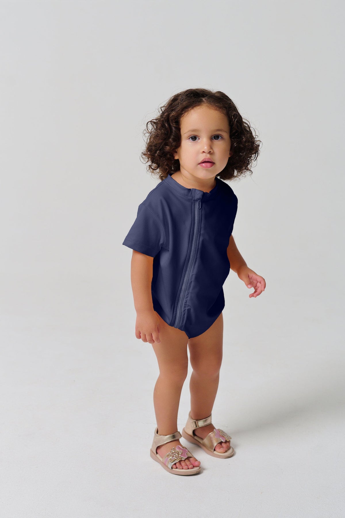 MULU Classic Unisex Baby Romper - Navy