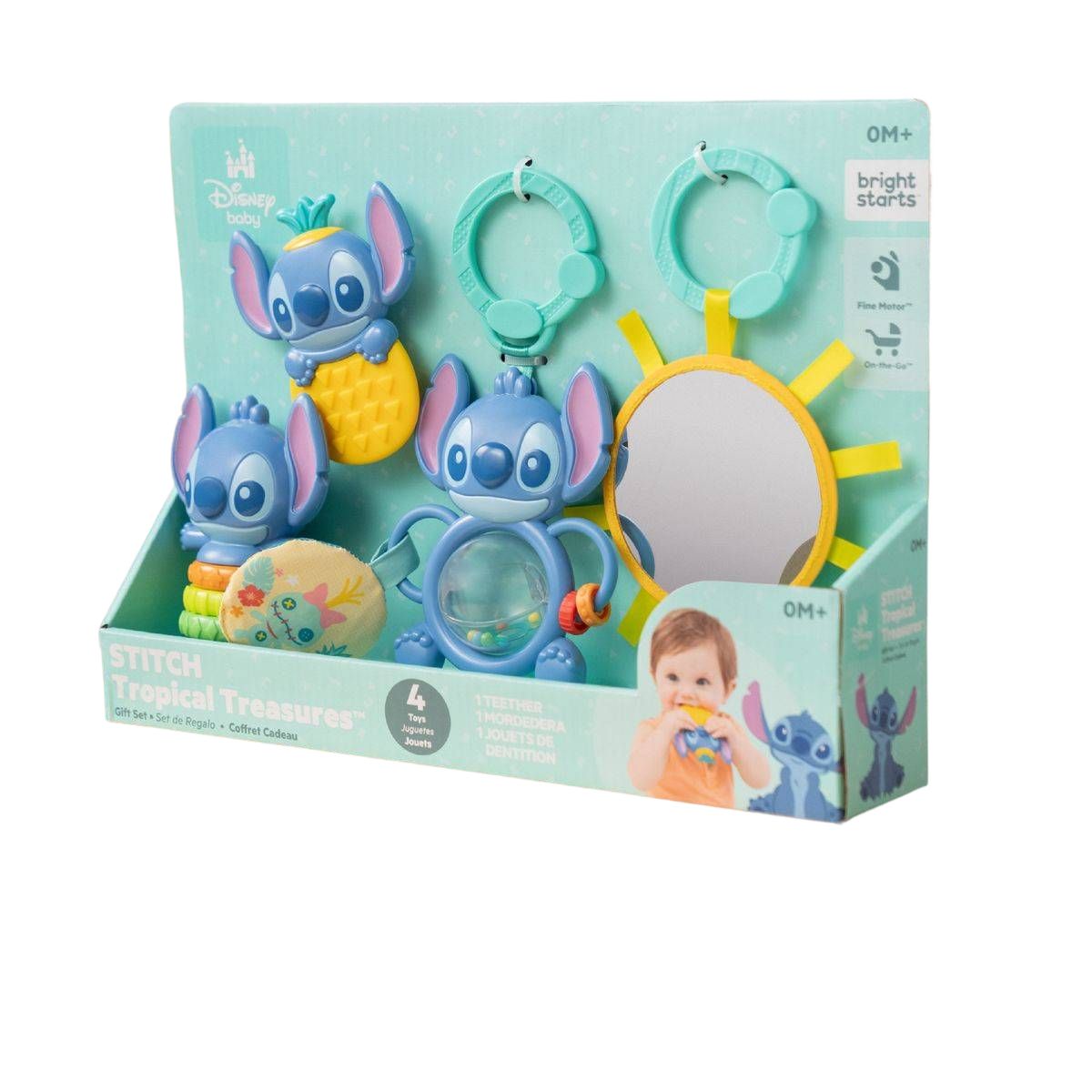Bright Starts Disney Lilo & Stitch Baby Stitch Tropical Treasures Gift Set, 0M+