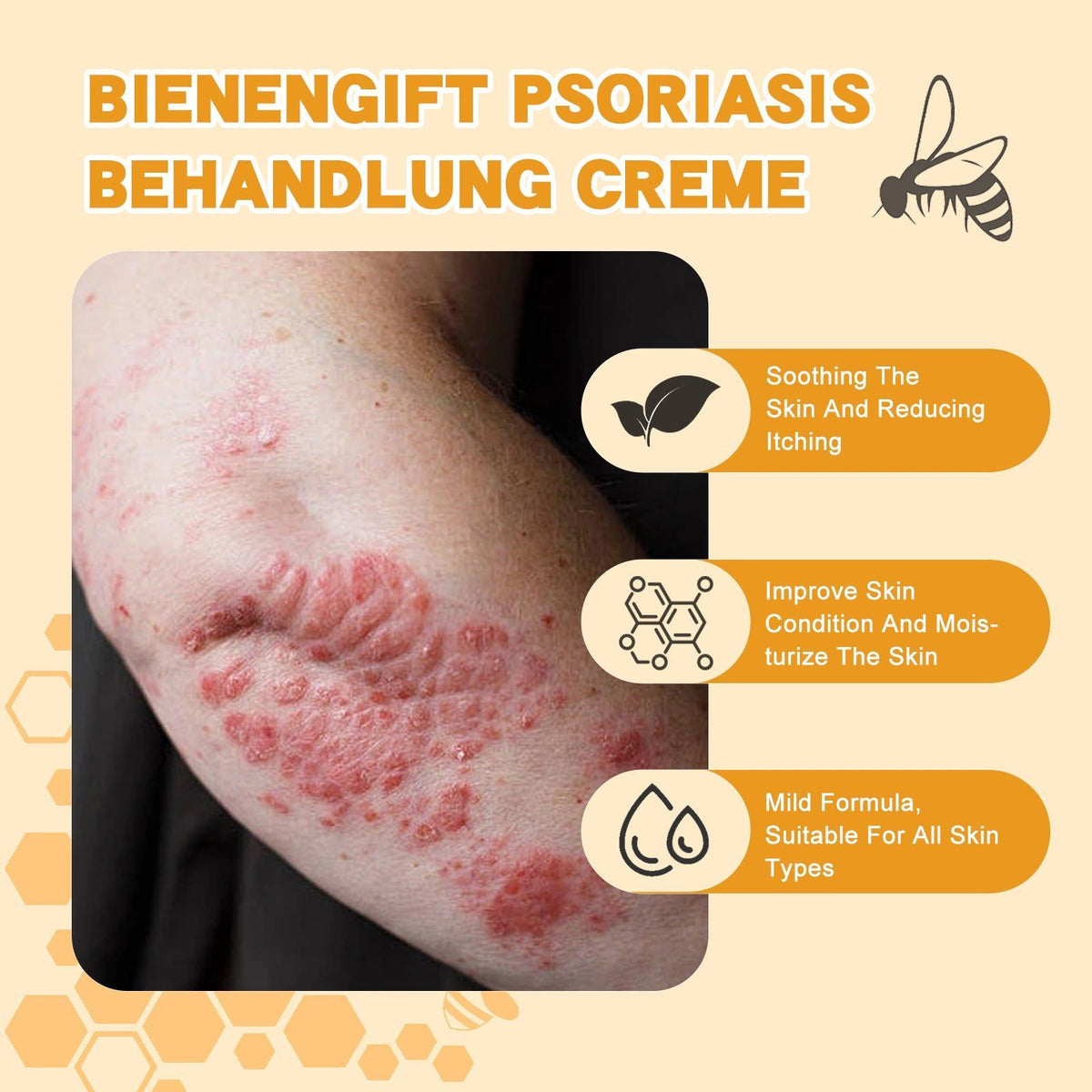 Bee Venom Cream for Glowing Skin, Hydrating, Soothing, Anti-Aging, All Skin Types ,30g