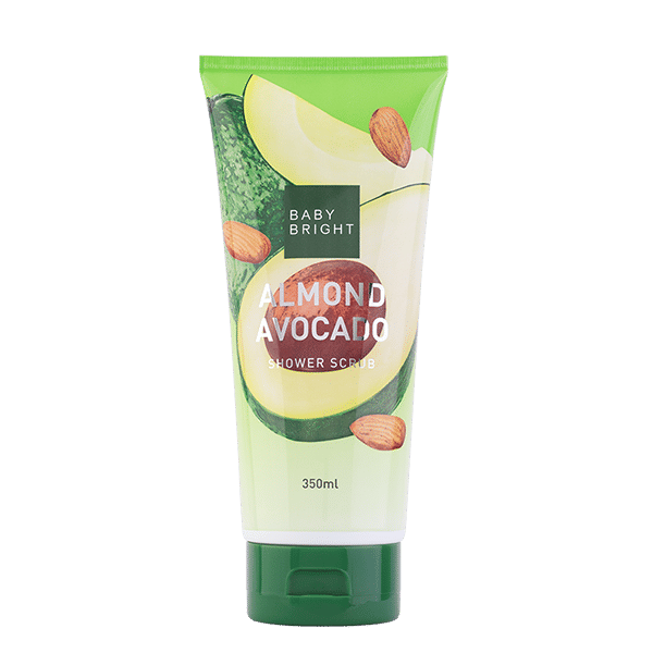 ALMOND AVOCADO SHOWER SCRUB 350ML BABY BRIGHT (B)