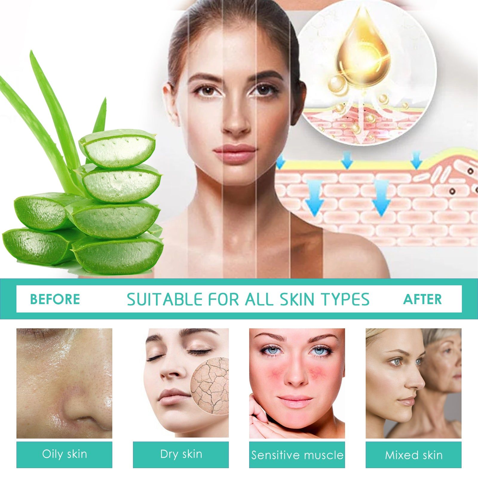 Plant-Based Peptide Serum, Brightening, Hydrating, Anti-Aging, Moisturize Skin ,30ml