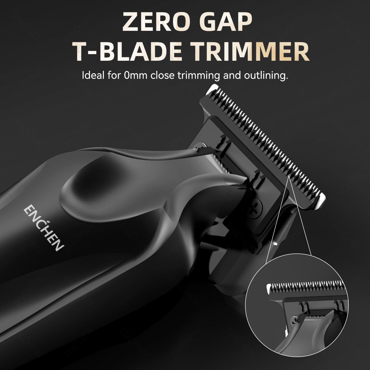 ENCHEN Sharp 6 Electric Hair & Beard Trimmer, 5000RPM, Zero-Gap T-Blade, USB Type-C Rechargeable