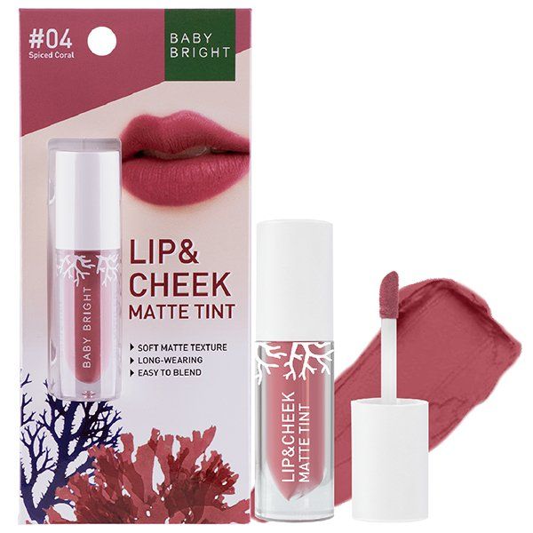 LIP & CHEEK MATTE TINT 2.4G BABY BRIGHT (M) #04 SPICED CORAL t.