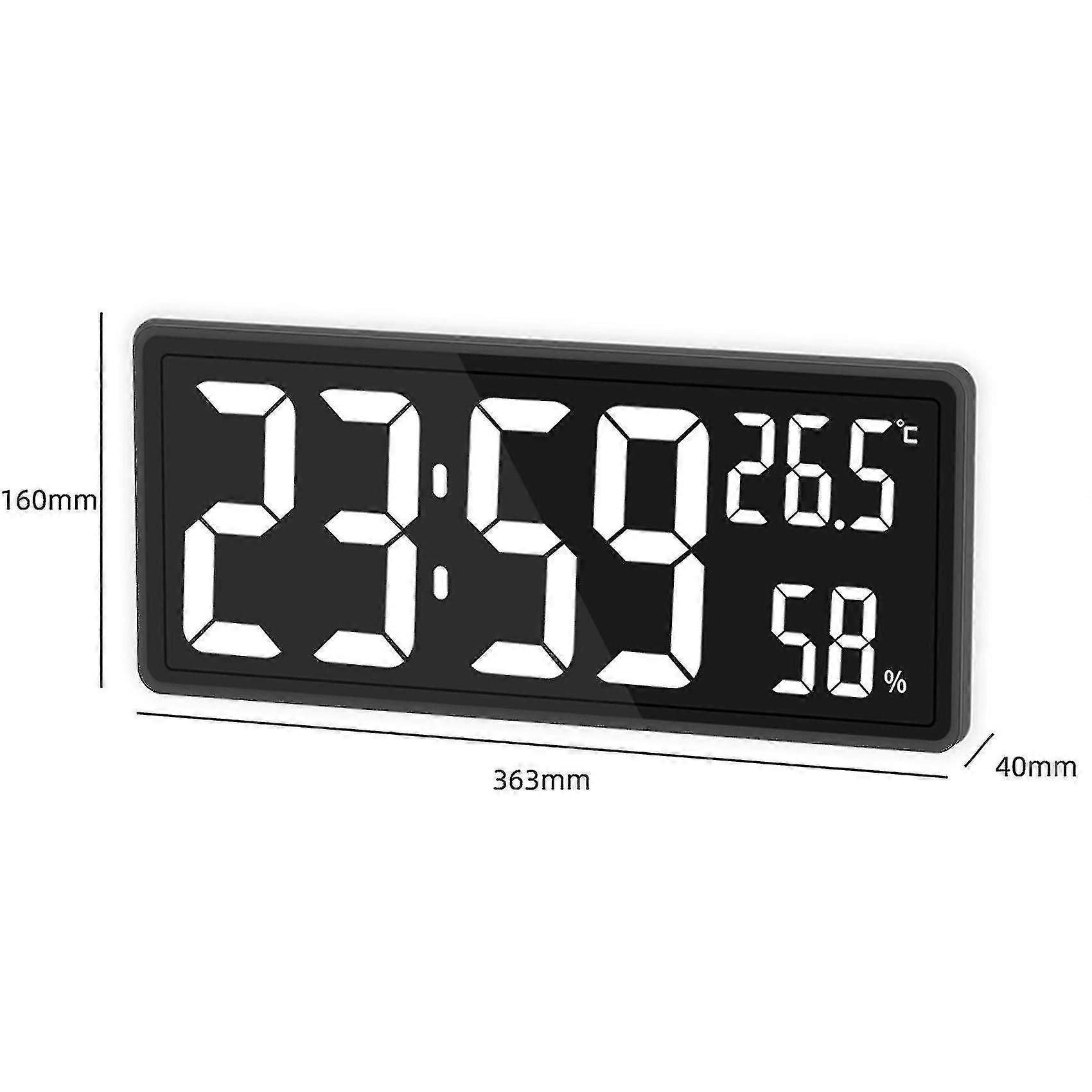 Compatible Withled Digital Wall Clock, Large Digits Display,indoor Office White zxin