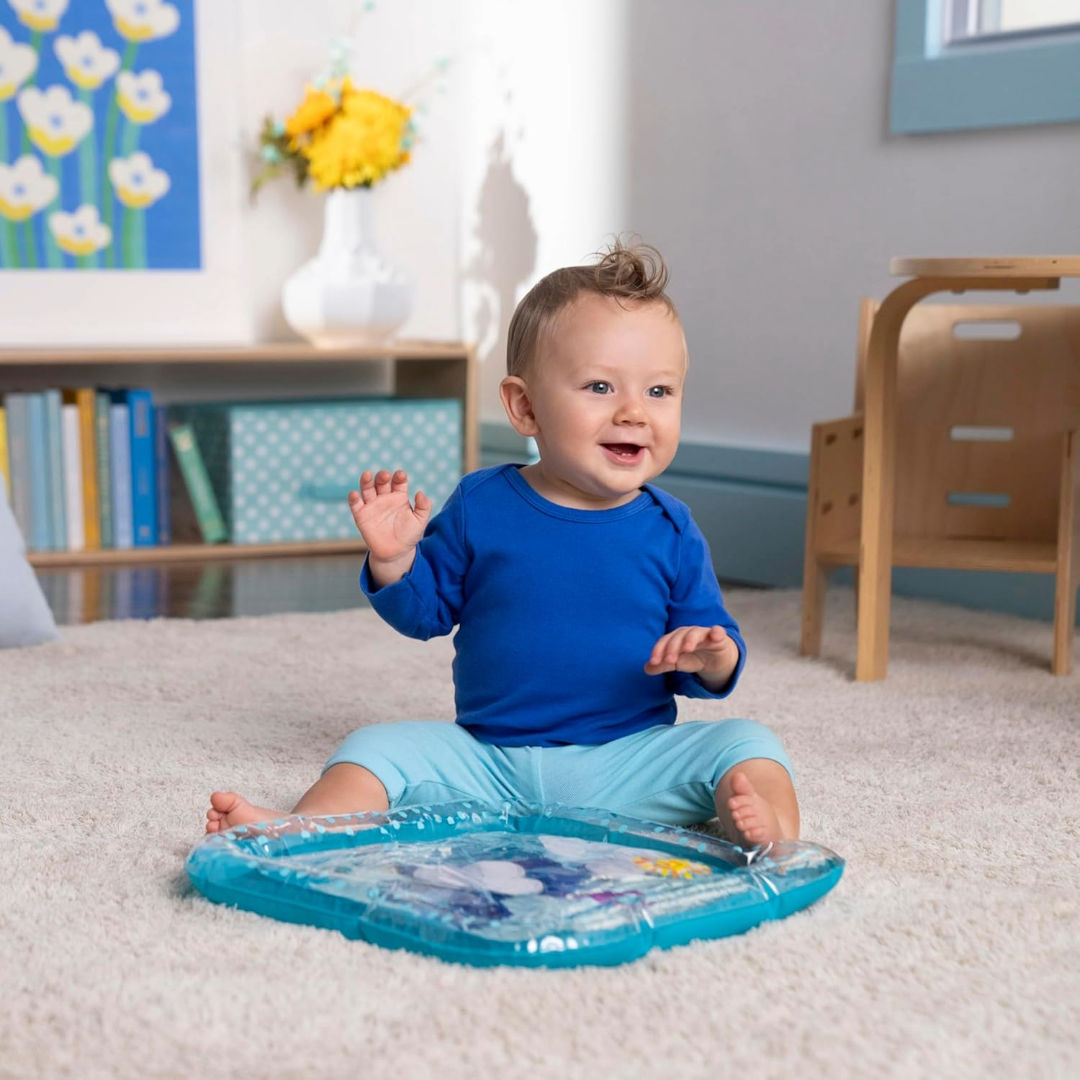 Bright Starts Disney Lilo & Stitch Baby Stitch Water Mat Making Waves Baby Play Mat (36.83 x 4.45 x 48.26cm), 0M - 3years