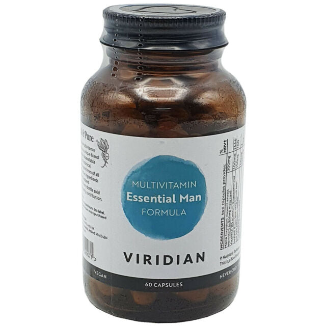 Viridian Essential Male Formula-Multivitamin, 60 Caps