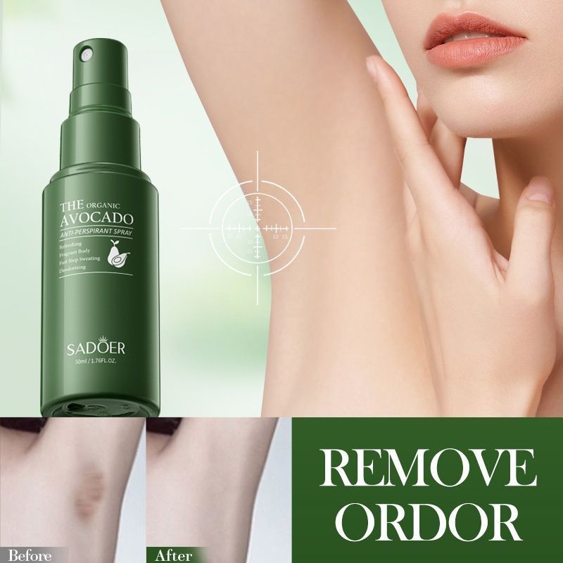 Avocado Perfume Antiperspirant Spray, Removes Body Odor and Controls Sweat
